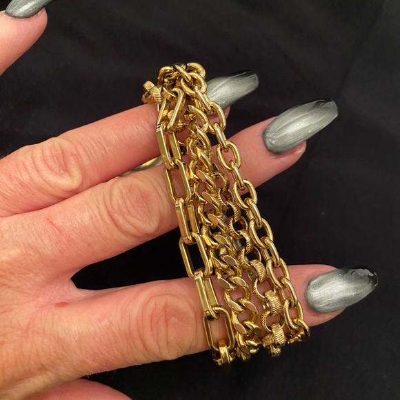 Ben-Amun gold plated multi coin toggle bracelet - Picture 3 of 3